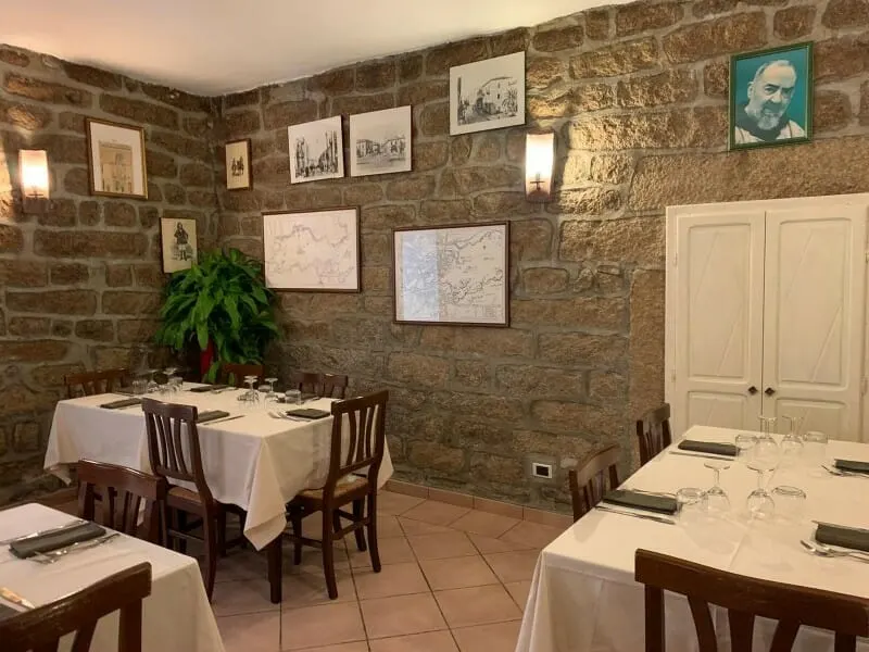Inside dining room of the restaurant